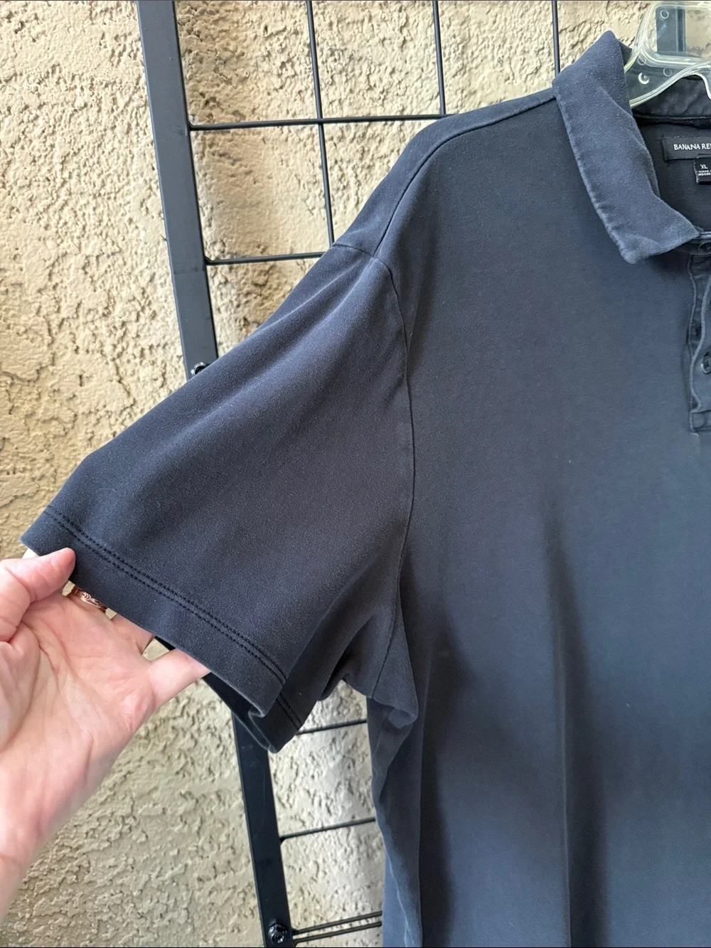Banana Republic Men's Dark Gray Polo Cotton Shirt
